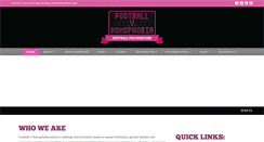 Desktop Screenshot of footballvhomophobia.com