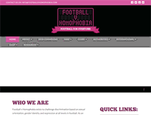 Tablet Screenshot of footballvhomophobia.com